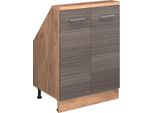 Vicco Mobile Sottotetto Rion, Con 2 Porte, Grigio Nobile/Rovere Dorato/Quercia Dorata