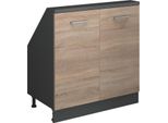 Vicco Mobile Sottotetto Rion, Con 2 Porte, Sonoma/Antracite/Antracite