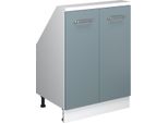 Vicco Mobile Cucina Sottotetto R-Line, 60 Cm Con 2 Porte, Blu-Grigio/Bianco