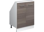 Vicco Mobile Cucina Sottotetto R-Line, 60 Cm Con 2 Porte, Grigio Prezioso/Bianco