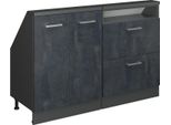 Vicco Set Di Mobili Sottotetto Rion, Set Di 2, Calcestruzzo Nero/Antracite/Antracite