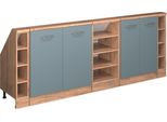 Vicco Set Di Mobili Sottotetto Rion, Set Di 5, Rovere Blu-Grigio/Oro/Quercia Dorata