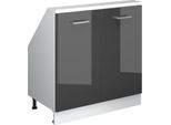 Vicco Mobile Sottotetto Rion, Con 2 Porte, Antracite Lucido/Bianco/Bianco