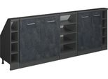 Vicco Set Di Mobili Sottotetto Rion, Set Di 5, Calcestruzzo Nero/Antracite/Antracite