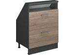 Vicco Mobile Sottotetto Rion, Con 2 Cassetti, Sonoma/Antracite/Antracite