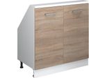 Vicco Mobile Sottotetto Rion, Con 2 Porte, Sonoma/Bianco/Bianco