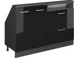 Vicco Set Di Mobili Sottotetto Rion, Set Di 2, Nero Lucido/Antracite/Antracite