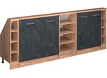 Vicco Set Di Mobili Sottotetto Rion, Set Di 5, Calcestruzzo Nero/Quercia Dorata/Quercia Dorata
