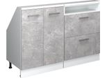 Vicco Set Di Mobili Sottotetto Rion, Set Di 2, Cemento/Bianco/Bianco