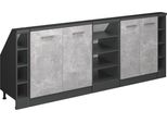 Vicco Set Di Mobili Sottotetto Rion, Set Di 5, Calcestruzzo/Antracite/Antracite
