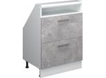 Vicco Mobile Sottotetto Rion, Con 2 Cassetti, Cemento/Bianco/Bianco