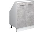 Vicco Mobile Sottotetto Rion, Con 2 Porte, Cemento/Bianco/Bianco