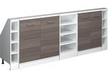 Vicco Mobile Cucina Sottotetto R-Line, 215 Cm Set Di 5, Grigio Prezioso/Bianco