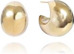 Flamenco Mystique Orecchini Eleganti In Acciaio Chirurgico Placcato Oro, Oro Lucido, 1,5 X 2,5 Cm