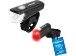 Fischer 50760 Fischer Set Di Illuminazione A Batteria Led Per Bicicletta, 20 Lux