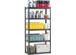 Scaffalatura A 5 Livelli - Scaffalatura Senza Bulloni Per Garage - Scaffalatura Per Cantina 457,2X914,4X1828,8 Mm - Miracolo Salvaspazio Per Magazzini E Collezioni