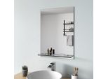 S'afielina Specchio Da Bagno Con Mensola 70 × 50 × 1,0 Cm (A × L × P) Specchio Con Mensola Specchio Da Parete Per Bagno Con Scaffale