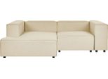 BELIANI Ecksofa Beige Leinen L-förmig 2-Sitzer Modulsofa Rechtsseitig Wohnzimmermöbel Modern Wohnzimmer Salon Wohnecke Sitzecke