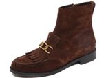 G2168 Scarpa Donna Tod’S Brown Stivaletto Boot Suede Shoe Woman