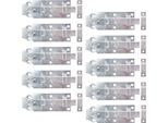 Alberts 840570 Catenaccio Per Porta, Diritto, Con Maniglia A Pomolo E Anello Fisso, Zincato, Passivato A Film Spesso, Piastra 100 X 44 Mm, Set Da 10
