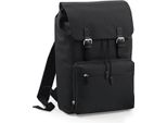 Bagbase BG613 | Zaino / Zaino Per Laptop Vintage | 30 X 46 X 17 Cm - Colore: Nero/Nero - Dimensioni: 30 X 46 X 17 Cm