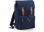 Bagbase BG613 | Zaino/Zaino Per Laptop Vintage | 30 X 46 X 17 Cm - Colore: French Navy - Dimensioni: 30 X 46 X 17 Cm