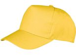 Result Headwear RC084X | Boston 5-Panel Cap / Berretto / Cappello - Colore: Giallo - Taglia: Unica