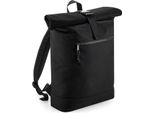 Bagbase BG286 | Zaino Roll-Top Riciclato, 32 X 44 X 13 Cm - Colore: Nero - Dimensioni: 32 X 44 X 13 Cm