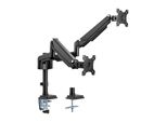 Inline - Kit Di Montaggio - Per 2 Display Lcd - Alluminio - Nero - Dimensioni Schermo: 43,2-81,3 Cm (17"-32"") - Montaggio Da Tavolo (23160B)"