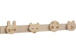 Atmosphera CréAteur D'intéRieur Appendiabiti Da Parete 4 Ganci In Mdf Beige 8,5 Cm X 55 Cm X 4,8 Cm