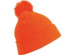 Result Winter Essentials RC028J | Junior Pom Pom Beanie Cappello Invernale Per Bambini - Colore: Arancione Fluorescente - Taglia: Unica
