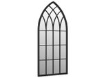 Vidaxl Specchio Da Giardino Nero 100X45 Cm In Ferro