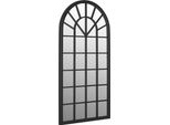 Specchio Da Giardino Nero 90X45 Cm In Ferro