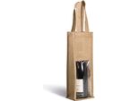 Kimood Borsa Portabottiglie In Iuta Per Vino Champagne Borsa Portabottiglie, Dimensione:U, Colore:Naturale