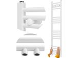 Radiatore Da Bagno Granitan | Raven - 120X30 Cm - Bianco - Design Moderno - Funzionale Ed Elegante
