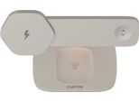 Canyon Hexagon 310, 3In1, Stazione Di Ricarica Qi Wireless Per 3 Dispositivi Contemporaneamente, Grigio Chiaro/Arancione