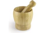 Mortaio Con Pestello Ibili-Salades, Bambù, 10X11 Cm, Marrone