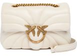 Pinko Pelle Borsa A Tracolla Borsa A Tracolla Love Puff Mini Cl Sheep Nappa Quilt White - Antique Gold Avorio