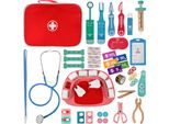 Piccolo Dentista - Valigetta Educativa In Legno 3+ Con Denti, Accessori E Strumenti Sicuri Per Giocare A Fare Il Medico