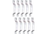Alberts 852870 Maniglia Per Cancello, Zincata, Passivata A Film Spesso, 190 X 25 Mm, Set Da 10