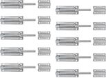 Alberts 835637 Scrocco Con Maniglia A Pomello, Zincato, Passivato A Film Spesso, Occhiello Fisso, 90 X 150 Mm, Set Da 10