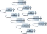 Alberts 863357 Bullone Di Bloccaggio, Con Anello Allegato, Zincato Blu, Piastra 90 X 67 Mm, Bullone Ø13,5 X 400 Mm, Set Da 10