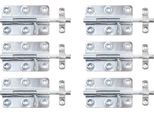 Alberts 842505 Scrocco, Con Maniglia Rotonda E Anello Fisso, Zincato, Passivato A Film Spesso, Piastra 80 X 59 Mm, Bullone Ø 10 Mm, Lunghezza Totale 125 Mm, Set Da 6