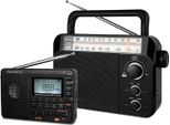 Retekess V115 Radio Am Fm, Radio Portatile A Onde Corte E Retekess TR604 Radio Am Fm, Radio Analogica A Transistor, Con 3 Batterie D-Cell, Corrente Alternata