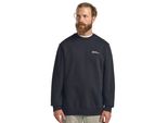 Langarmshirt Jack Wolfskin "Essential Crewneck M", Herren, Gr. S (48), Blau (Schwarz, Navy), Obermaterial: 100% Baumwolle, Shirts Langarmshirt