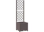 Vidaxl Fioriera Con Traliccio Marrone 40X40X136 Cm Pp