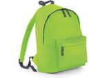 Bagbase BG125J | Zaino Junior Fashion Kids | 28 X 38 X 19 Cm - Colore: Verde Lime/Grigio Grafite - Dimensioni: 28 X 38 X 19 Cm