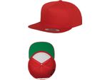 Flexfit 6007 | Classic 5 Panel Snapback Cap / Berretto / Cappello - Colore: Rosso - Taglia: Unica