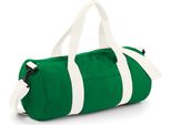 Bagbase BG140 | Borsa A Botte Originale / Borsa Da Viaggio | 50 X 25 X 25 Cm - Colore: Verde Kelly / Bianco Sporco - Dimensioni: 50 X 25 X 25 Cm