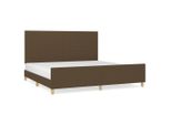 Vidaxl Struttura Letto Senza Materasso Marrone Scuro 200X200 Cm Tessuto